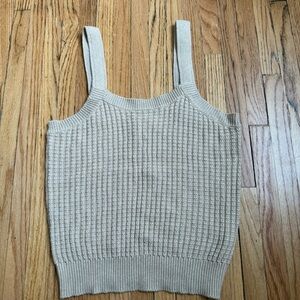 Evereve Cream Knit Tank Top